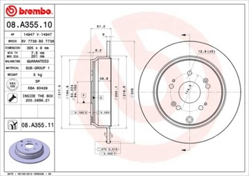 фото thumb №2, Диски тормозные зад brembo do honda odyssey 2.4