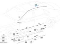 Купить Крышка заглушка накладки крыша багажника крышный задняя mercedes klasa s w22, фото thumb