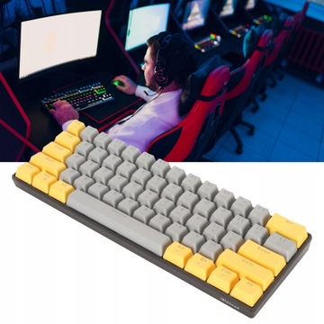 МЕХАНИЧЕСКАЯ КЛАВИАТУРА 60% RGB СЕРЫЙ СВЕТОДИОД
