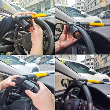 ПРОТИВОУГОННЫЙ РУЛЕВОЙ ЗАМОК ДЛЯ ОХРАННЫХ АВТОМОБИЛЕЙ
