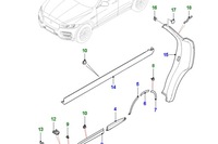 фото thumb №10, Jaguar f-pace x761 передня ліва молдинг підкрилок t4a38306 nowa оригінальна