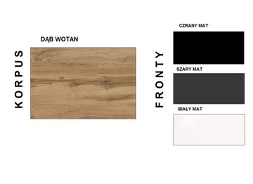 STOJĄCA SZAFKA RTV 120 CM DĄB WOTAN / POŁYSK/ MAT