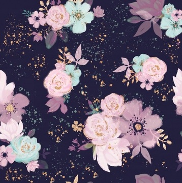 SPODNIE przeciwdeszczowe PODWINIĘCIE magnolie peonie kwiaty, bukiety r. 104
