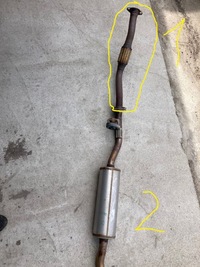 фото thumb №1, Гасник вихлоп труба kompletny honda civic x 17- 1.0 t