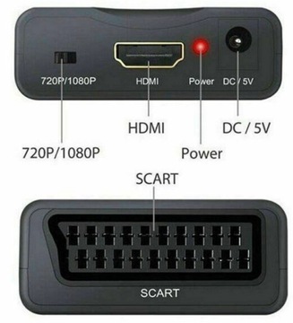 АДАПТЕР SCART-HDMI АДАПТЕР ЕВРОСОЕДИНИТЕЛЯ