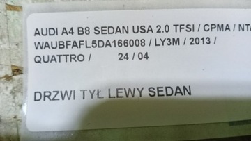 фото thumb №13, Audi a4 b8 usa двері зад лівий sedan ly3m 13r