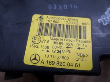 фото thumb №7, Лампа права праві передня перед mercedes a клас w169 gb англія w 169