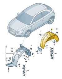 фото thumb №1, Підкрилок задні праве audi a1 polift aso оригінал
