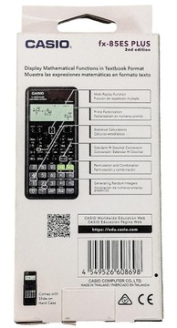 НАУЧНЫЙ КАЛЬКУЛЯТОР CASIO FX-85ES-PLUS-2ND EDITION ЧЕРНЫЙ ШКОЛЬНЫЙ СОЛНЕЧНЫЙ