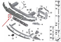 Bmw 5 g30 m передня частина бампер impact foam 8062846 51118062846 oem Доставка, фото thumb