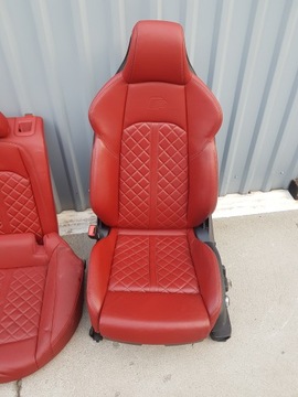 фото thumb №7, Audi a5 s5 17-сидіння диван обшивки тунель sportback шкіра червона usa