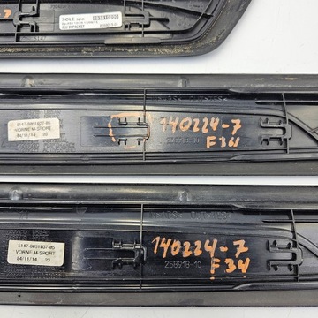 фото thumb №7, Bmw f34 f36 планки пороговые накладки перед зад комплект m набор