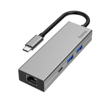 HAMA MultiPort USB-C 2xUSB-A3.2; 1xТип-C; 1xLAN
