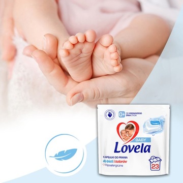 Lovela Капсулы белого цвета для детской стирки 46 шт.