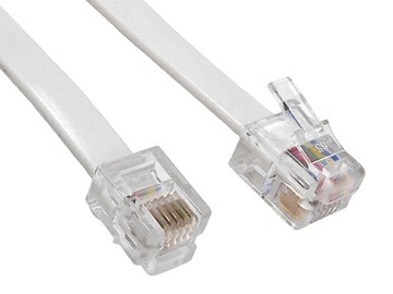 VOICE/SERIAL 6P6C/RJ12-6P6C/RJ12 обратный телефонный кабель, белый, 3м