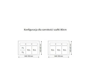 Сортировщик мусора HAFELE UNICO 80 2X15L+2X7L