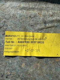 фото thumb №4, Потолок обивка mercedes actros mp4 big space a9606905057