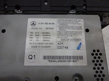 фото thumb №4, Cd радио радиопроигрыватель mercedes r-klasa w251