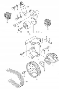 фото thumb №8, Ролик направляющая ремень 07d145276b audi a8 s8 d3