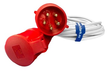 Кабель-удлинитель силовой H05VV-F 5х2,5 5м OWY 16А белый