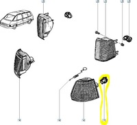 фото thumb №9, Роз'єм лампочка renault espace i оригінальний номер 6025070949