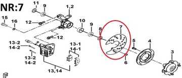 КРЫШКА ПЕРЕДНЕГО ТОРМОЗНОГО ДИСКА Quad ATV TGB AVENGER 400cc