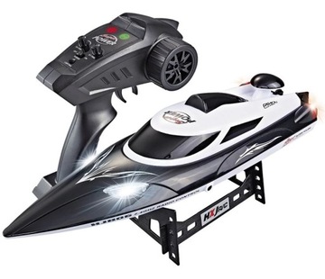 МОТОРНАЯ ЛОДКА С ДИСТАНЦИОННЫМ УПРАВЛЕНИЕМ ДАЛЬНОСТЬЮ 200М ЛОДКА С ПИЛОТОМ RC HJ806 35КМ/Ч