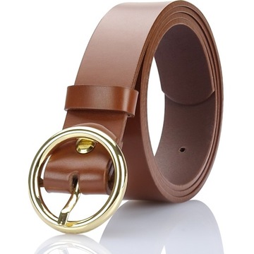 Ремень женский LONG LEATHER коричневый WIDE GRACIO