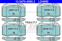 Гальмівні колодки гальмівні ate 13.0470-4990.2 Ціна, фото thumb