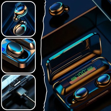 БЕСПРОВОДНЫЕ НАУШНИКИ BLUETOOTH 5.1 СПОРТИВНЫЙ ВКЛАДЫШНОЙ МИКРОФОН POWERBANK