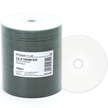PŁYTY OMEGA CD-R PRINTABLE NADRUK BIAŁE 700MB 100 SZTUK