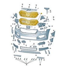 фото thumb №1, Решітка радіатора решітка радіатора захист радіатора skoda scala czarna