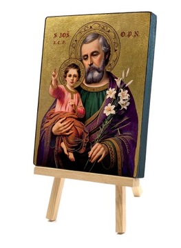 MAJK Icon СВЯТОЙ ИОСИФ ПОКРОВИТЕЛЬ ПОДАРОК ​​25 x 33 см Большой