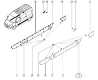 фото thumb №4, Молдинг наружная левая сторона przed задним крылья master iii movano b