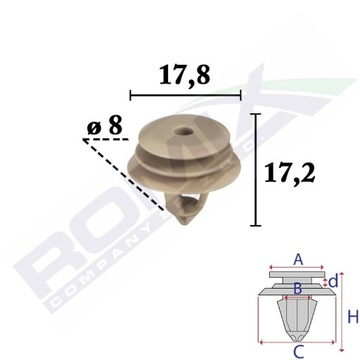 фото thumb №4, Bmw 1 2 3 5 x3 x4 z4 клипса 8 обивка дверь порог c70656 rom c70656