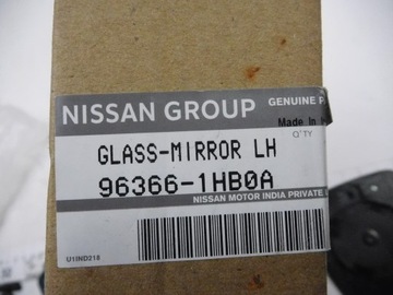 фото thumb №8, Вкладка дзеркало лівого nissan micra iv оригінальний номер 96366-1hb0a