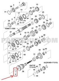 фото thumb №7, Підшипник коробки передача. kia ceres k2700 pregio 99-05
