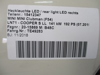 фото thumb №6, Крышка багажника задняя mini f54 clubman 18r 850 pepper white