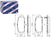 фото thumb №1, Тормозные колодки тормозные задняя honda accord ix hr-v 1.5-3.5 09.12- bosch
