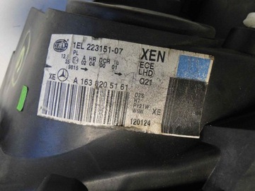 фото thumb №10, Mercedes ml w163 163 рестайлинг лампа ксенон ксенон левая