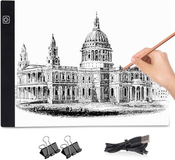 USB-ПАНД С ПОДСВЕТКОЙ ДЛЯ РИСОВАНИЯ, 3 УРОВНЯ ЯРКОСТИ, КОПИРОВАНИЕ