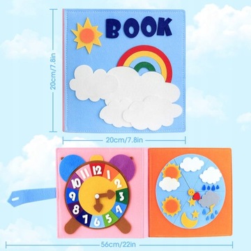 ОБРАЗОВАТЕЛЬНАЯ МОНТЕССОРИ СЕНСОРНАЯ ИГРУШКА 3D КНИГА
