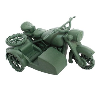 Miniaturowy Żołnierz Motocykl Scena