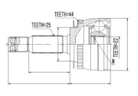 фото thumb №1, Шарнир наружный kia cerato 1.6 04-09