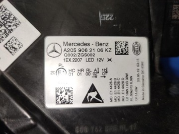 фото thumb №13, Mercedes w205 c-klasa рестайлинг полный led a2059062106 лампа передняя перед левая