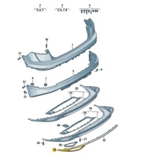 фото thumb №1, Молдинг декоративная audi q8 бампер задняя хром левая оригинал od aso