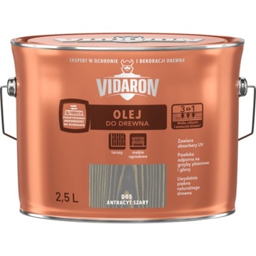 VIDARON Wood Oil антрацитовый серый D05 2,5л