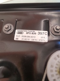 фото thumb №8, Механизм стёкла зад audi a5 cabrio 8f0839397c