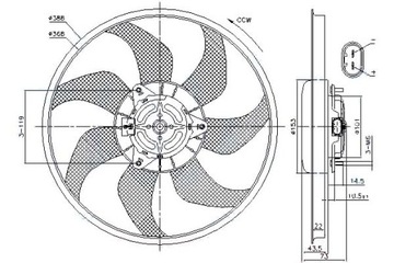 фото thumb №2, Вентилятор радиатор з корпус opel adam corsa d