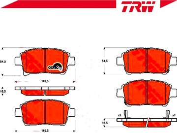 фото thumb №3, Trw тормозные колодки тормозные aston martin cygnet 1.3